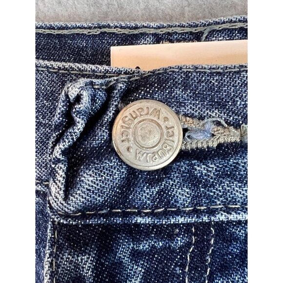 VINTAGE Wrangler Denim Carpenter Painter Jean Baggy Shorts Men Size 42 Blue Y2K - Picture 4 of 13